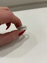 Anillos de cerámica de cristal Simple para mujer, alta calidad, estilo Simple, blanco y negro