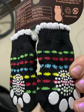 4 Uds. De zapatos de perro cachorro cálido calcetines para mascotas acrílicos suaves, Calcetines antideslizantes de dibujos animados para perros pequeños y medianos, producto para mascotas S/M/L