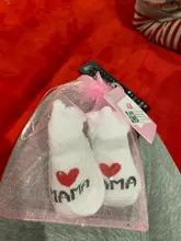 Calcetines antideslizantes de algodón para bebé, niño y niña, Unisex, con letras, amo a mamá y papá, 0-6 meses, 15