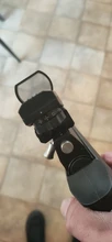 Mira telescópica de 20mm para caza, óptica holográfica de punto rojo, reflejo de mira, 4 retículas, mira táctica, colimador