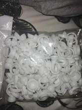 Gorros desechables con Microblading para maquillaje permanente, anillo rosa para tatuaje, taza para tinta, accesorios para tatuaje, 100 Uds., S/M/L