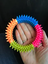 Anillo de espina Multicolor de goma TPR, juguete para mascotas, gato y perro, calidad Molar, juguete ambiental para gatos y perros