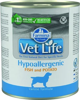 Vet Life dog hypoallergenic canned dog when food allergies and/or непереносимости, fish and potato, 6*300 YY
Vet Life dog hypoallergenic canned dog when food allergies and/or непереносимости, fish and potato, 6*300 YY