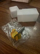 1PC de 45 grados de bloqueo de broca para ranuradora de inglete diámetro 1/4 /8mm mango de madera verde cortador para perforación de la carpintería herramientas