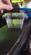 Caja de aislamiento de cría de pecera de acrílico transparente, soporte para incubadora de acuario