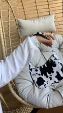 Bolso versátil sencillo para mujer, cartera juvenil de piel sintética con estampado de vaca, Bolso pequeño de hombro para viaje diario