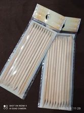 Quitacutículas de madera para uñas, removedor de diamantes de imitación portátil de doble cabeza, decoración de cutículas, 10/20/50/100 Uds.