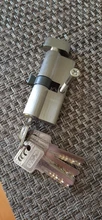 Cilindros de cerradura de puerta de seguridad, 55, 60, 65, 70, 75, 80mm, 35- 50mm de espesor, cilindros de bloqueo de núcleo para el hogar, 5 llaves