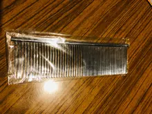 Peine de acero inoxidable para perros, peines de aseo largos y gruesos, plateados, para peluqueros, 1 Uds.