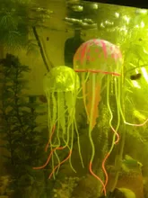 Colorido Artificial brillante efecto Medusa tanque de peces de acuario decoración Mini submarino ornamento decoración acuático suministros para mascotas