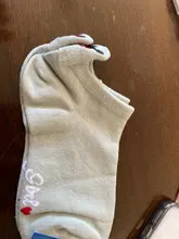 Disney-calcetines con bordado de dibujos animados para mujer, de algodón, finos, de verano, 1 par