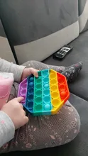 Arco Iris de empuje de Pops Fidget sensorial Juguetes Para Autisim necesidades especiales Anti-estrés juego de alivio de estrés blandita Pop Fidget Juguetes | Juguetes Fidget | Fidget Juguetes