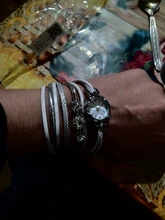 Las mujeres relojes de los más vendidos de diamantes con incrustaciones de personalidad de cuerda alrededor del reloj de pulsera Montre Femme Acier Inoxydable @ 50