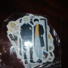 Pegatinas de peces de plátano de Anime, para papelería, portátil, monopatín, PVC, mochila, botella, bicicleta, pegatina impermeable para coche, 10/30/50 Uds.