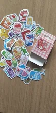 45 Uds pegatinas de papel Washi de jugo de fruta de etiqueta adhesiva Decoración Adhesivo para álbum de recortes planificador álbum diario