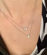 Collar con colgante de letra inicial de Plata de Ley 925 para Mujer y niña, Collares con alfabeto de A-Z, accesorios de joyería fina
