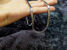 Collar de plata de ley 925 para hombre y mujer, cadena de serpiente de 4MM, joyería para pareja, cadena de cuchillas