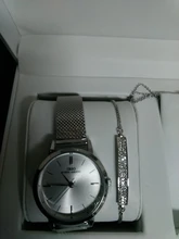 IBSO- Conjunto de reloj de cuarzo para mujer, conjunto de pulsera, collar y reloj de diseño de cristales, conjunto de joyería femenina, conjunto de plata a la moda,Regalo del dia de la madre