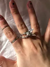 Ajustable QIAMNI Vintage Hippie Chic conejo hecho a mano conejo Animal nudillos anillos para las mujeres dije para chicas regalo de joyería de moda