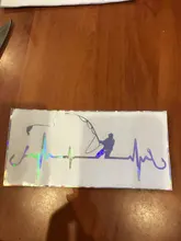 Sticker Funny Decorative Decal Motorcycle Heartbeat Fishing 3D