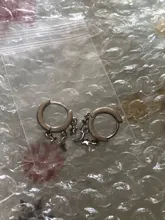 Fanqieliu-pendientes de plata de ley 925 auténtica con forma de luna y estrella para mujer, joyería Vintage creativa, aros cruzados, FQL20495