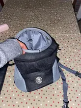 Doble hombro portátil de viaje mochila al aire libre bolsa de transporte perro mascota frente perro bolsa de malla de mochila de la cabeza, suministros para mascotas