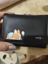 Cartera pequeña de piel sintética con bolsillo para monedas para Mujer, monedero pequeño, diseño de Corgi Doge