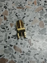 10 Uds 1,6mm SMA clavija soldadura hembra tuerca borde PCB Clip montaje recto oro plateado RF conector soldadura de receptáculo