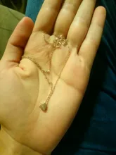 Collar a la moda de acero inoxidable para mujer, gargantillas de amor a la moda, collar largo de acero dorado personalizado, colgante delicado, regalo para pareja