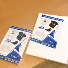 Papel de transferencia térmica para camisetas A3 A4, telas de algodón de color claro/oscuro 100%, diseño de estampado de inyección de tinta