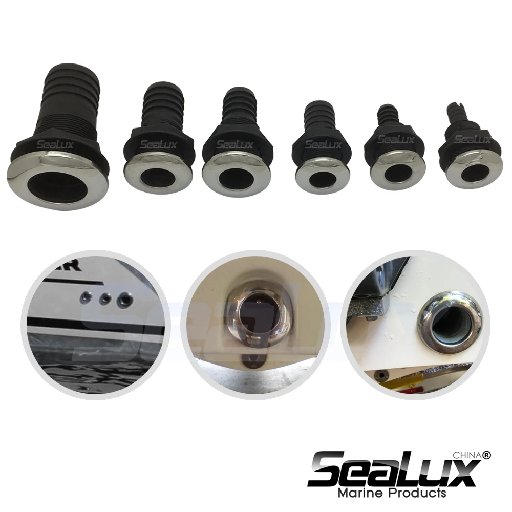 Sealux Straight Thru Hull with Stainless Steel 316 Cover with or without Flapper Nylon Plastic for Yacht Boat Marine
Sealux Straight Thru Hull with Stainless Steel 316 Cover with or without Flapper Nylon Plastic for Yacht Boat Marine