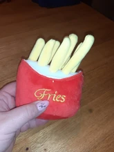 Juguetes de felpa para mascotas, patatas fritas, hamburguesa, perro, juguete divertido e interactivo para masticar morder