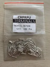 Terminal Copper Non-Insulated-Wire-Connector-Ferrules Electrical-Cable Tinned AWG 22-10