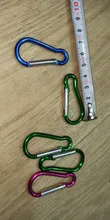 5 uds mosquetón de escalada con botón D-anillo Clip Camping senderismo gancho al aire libre deportes de múltiples colores de aluminio hebilla de seguridad llavero