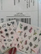 Sticker Flower Diy-Slider Spring Water-Nail-Decal Leaf-Tree Watermark Green 1pc Summer