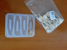 Pasadores hechos a mano, Moldes de resina epoxi de silicona, pasador de pelo de cocodrilo acrílico, herramientas de fabricación de joyas