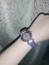 Las mujeres cielo estrellado cielo reloj de lujo de oro rosa diamante Relojes de Cuero ocasionales de las señoras banda de cuarzo reloj de pulsera mujer reloj zegarek damski