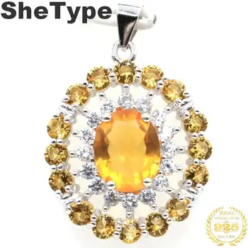 30x20mm SheType European Style 4.5g Created Golden Citrine Natural CZ 925 Solid Sterling Silver Pendant
30x20mm SheType European Style 4.5g Created Golden Citrine Natural CZ 925 Solid Sterling Silver Pendant