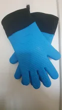 Guantes de cocina de doble capa resistentes al calor, manoplas flexibles de silicona y algodón para horno microondas