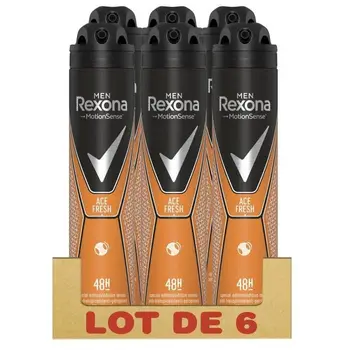 REXONA Set of 6 Deodorants for men Ace Fresh Protection Antiperspirant Spray - 200ml
REXONA Set of 6 Deodorants for men Ace Fresh Protection Antiperspirant Spray - 200ml