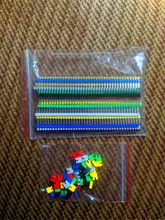 Tira y bloques de puente para Arduino, 90 unids/lote, 2,54, 40 Pines, 1x40, Conector de pines irrompible macho, colorida, 2,54mm