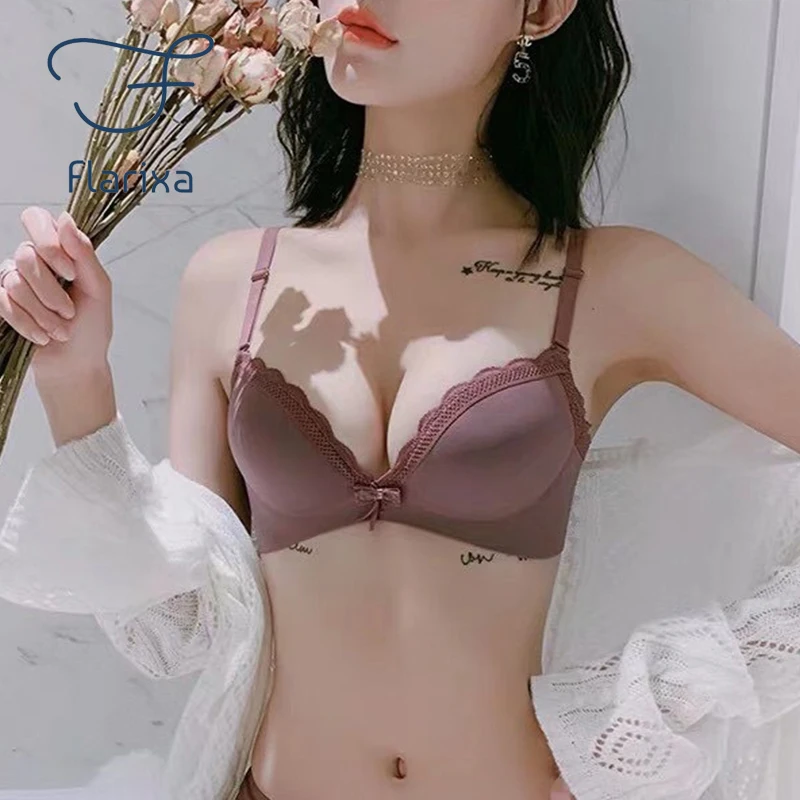 Flarixa Sexy Lace Low Cut Underwear Comfortable Seamless Women's Bra Without Bones Adjustable Female Bralette Backless Lingerie
Flarixa Sexy Lace Low Cut Underwear Comfortable Seamless Women's Bra Without Bones Adjustable Female Bralette Backless Lingerie