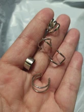 3 uds moda Simple liso puños de oído pendientes de Clip pendientes largos aretes pendientes para las mujeres sin Piercing falso cartílago pendientes de joyas de regalo