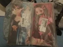 Anime Demon Slayer Kimetsu no Yaiba-billetera larga de cuero PU, monedero con soporte para varias tarjetas de dibujos animados, Kamado, Tanjirou