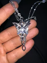 Arwen-anillo de la película clásica, Arwen Evenstar, colgante de película, joyería de cristal, estrella de Crepúsculo, pendiente de Torque, Erkek kolye