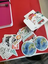 46 unidades por paquete, pegatinas de etiqueta de paisaje de viaje, etiquetas de papelería decorativas, pegatinas de Scrapbooking, álbum diario Diy, etiqueta adhesiva