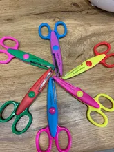 6 unids/lote DIY creativo de arte decorativo tijeras álbum de encaje tijeras tarjeta diseño de foto para los niños arte