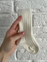 Calcetines largos hasta la rodilla para niño Y niña, calcetín informal de algodón con lazo, 0 a 5 años