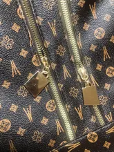 Mochila Vintage de diseño de marca de lujo para mujer, bolsa antirrobo con monograma turístico, bolsas de gran capacidad con estampado de letras
