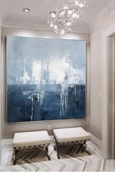 большая Картина интерьер абстракция королевский синий голубой белый 
большая Картина интерьер абстракция королевский синий голубой белый